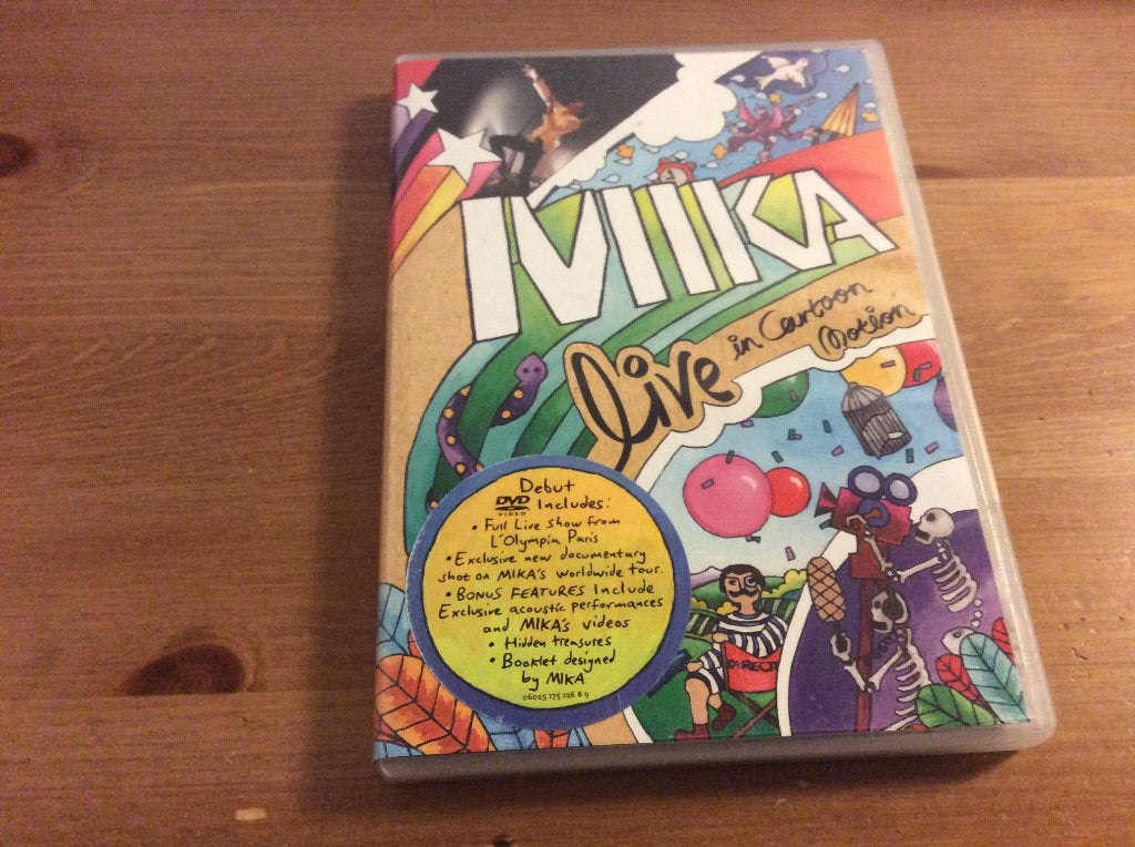 MIKA in Cartoon Motion concert op dvd, Alle leeftijden, Ophalen of Verzenden, Gebruikt, Concert