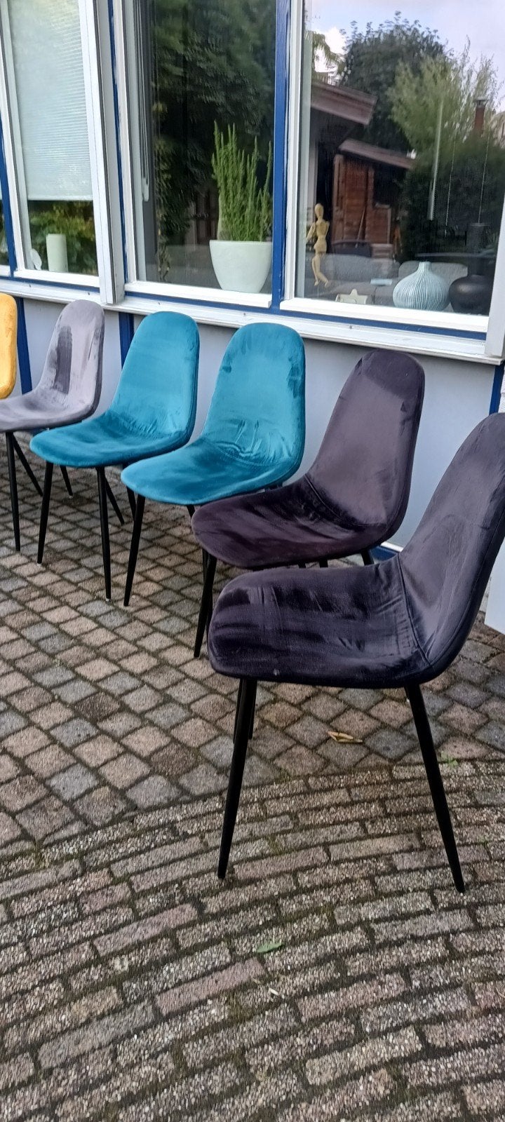 Eetkamerstoelen 7 stuks, Ophalen, Overige materialen, Gebruikt, Overige kleuren