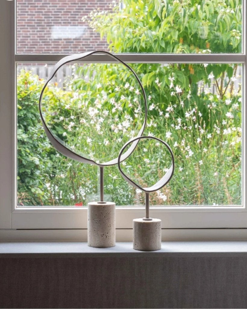 Bombyxx ornament 2 stuks, Huis en Inrichting, Ophalen, Nieuw, Beige, Steen/keramiek