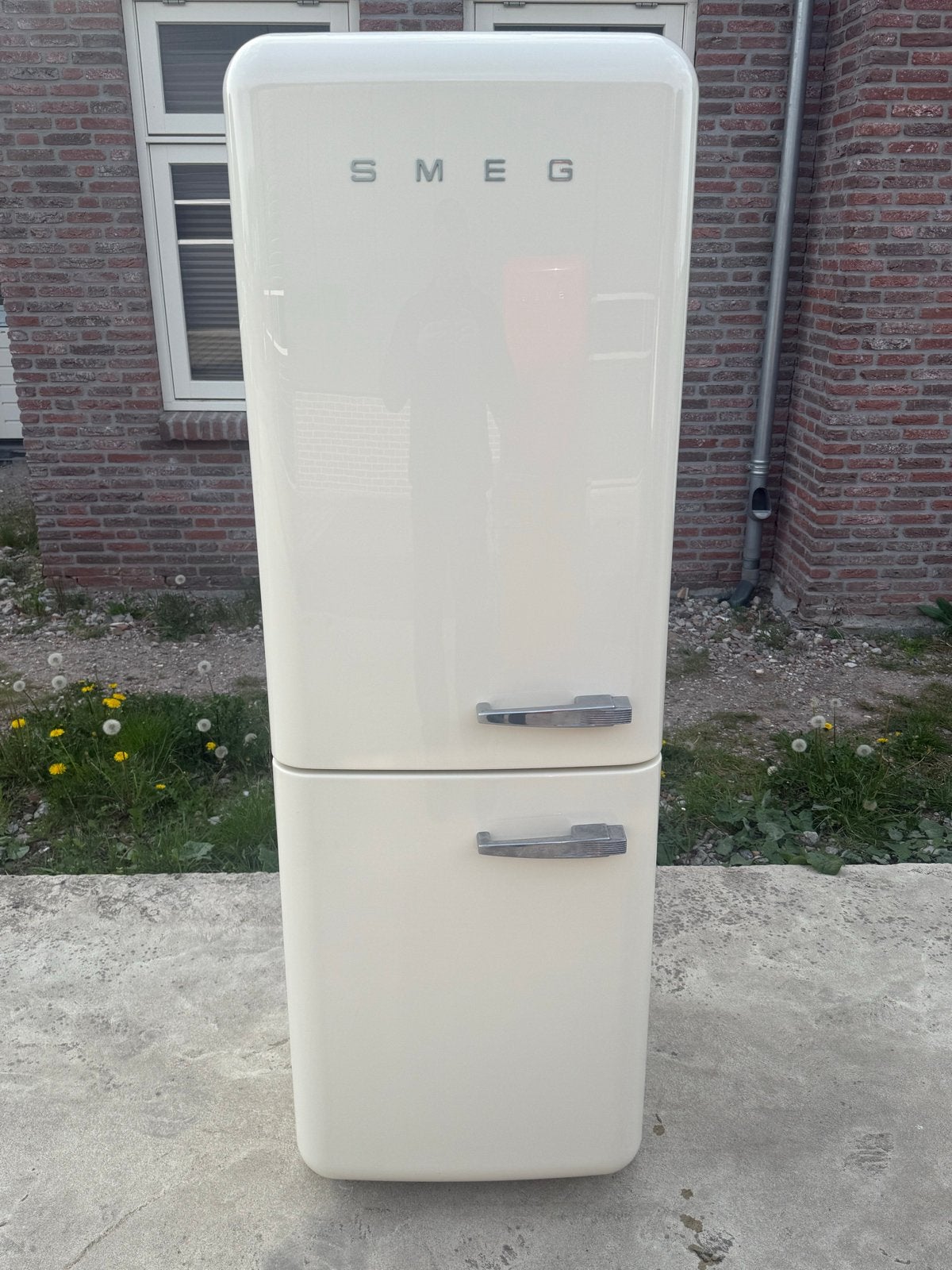 Smeg Koelkast met Vriezer - Crème Retro Design, Witgoed en Apparatuur, De laan 8, Bella, 200 liter of meer, 60 cm of meer