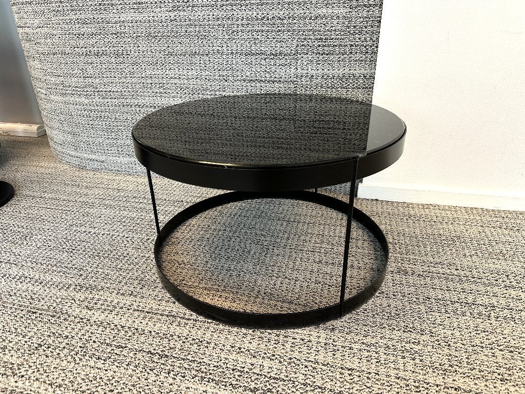 (2x) Bolia Drum salontafel zwart kaschkasch Ø60 design, 50 tot 100 cm, -, Rond, Bolia