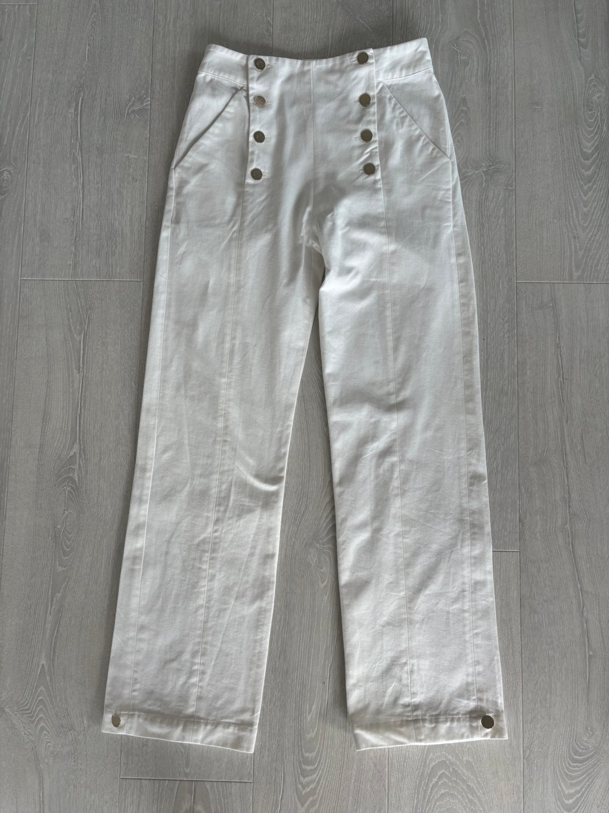 The Label Edition Poppy White Pants S, Kleding | Dames, Wit, Ophalen of Verzenden, Zo goed als nieuw, Maat 36 (S)