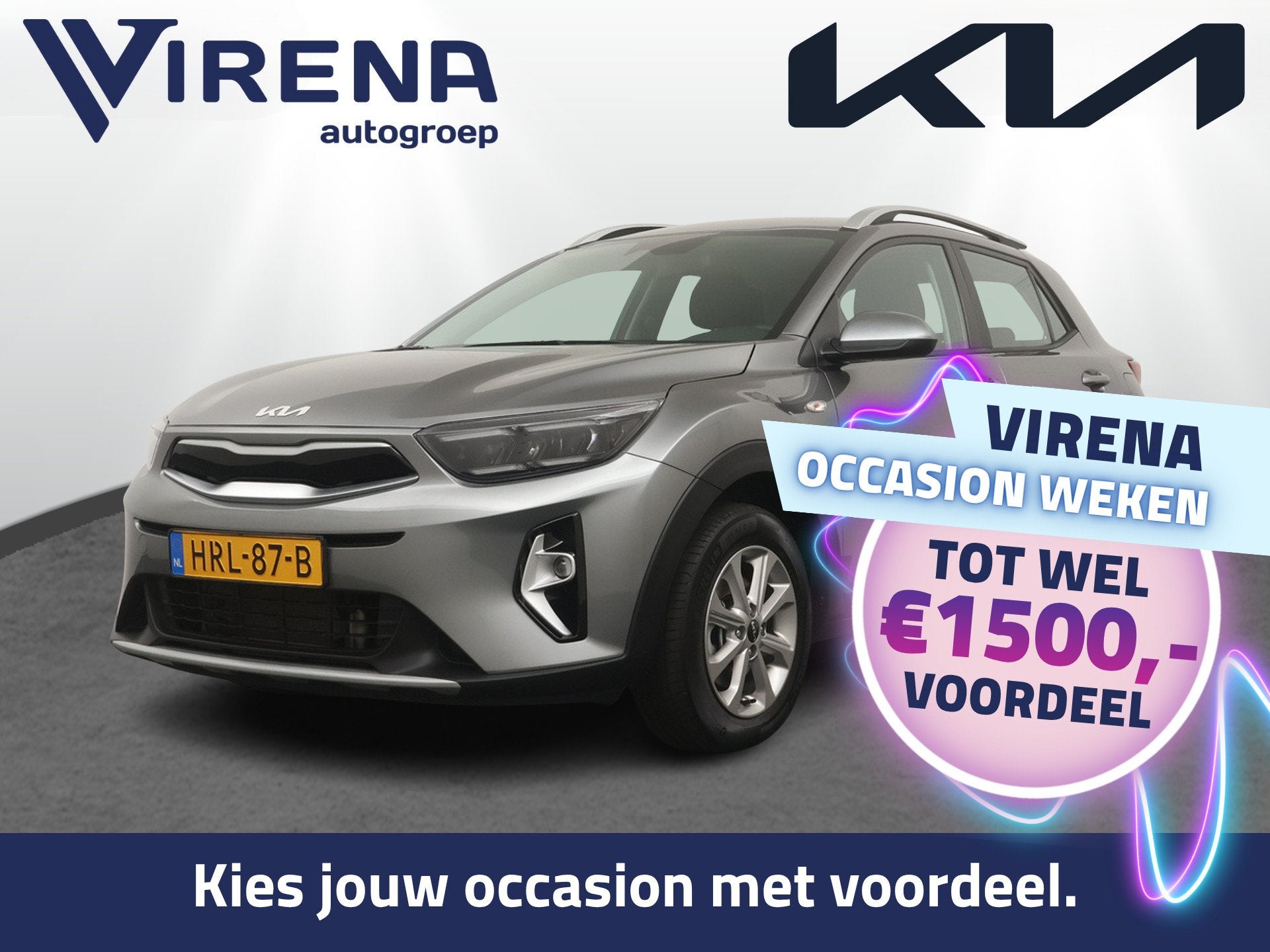 Kia Stonic Automaat 1.0 T-GDi MHEV DynamicLine - Achteruitri, Auto's, Euro 6, 100 pk, Origineel Nederlands, 19 km/l