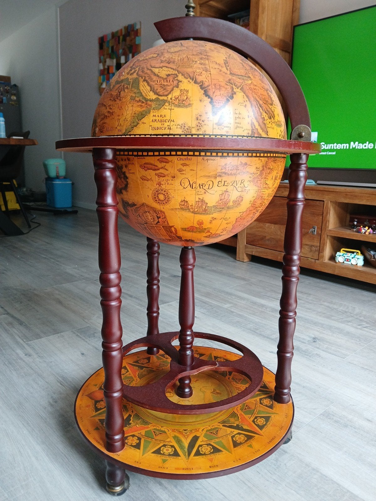 ANTIEKE bar globe drank wereldbol barglobe globebar, Ophalen of Verzenden