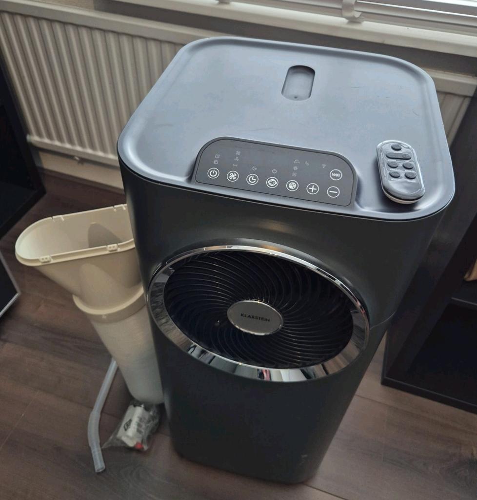 Klarstein mobiele airco met wifi, afstandsbediening, Ophalen, Timer, Minder dan 60 m³, 3 snelheden of meer