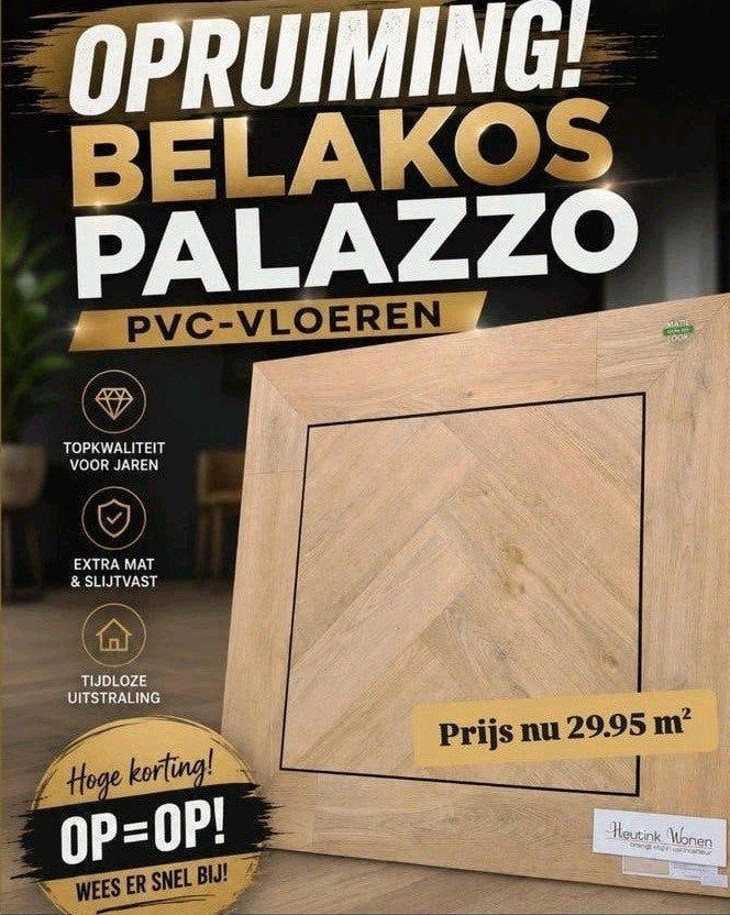 PVC-VLOER Belakos Palazzo Borgo Attico PVC vloeren, Kunststof, 50 tot 150 cm, Overige typen, Nieuw