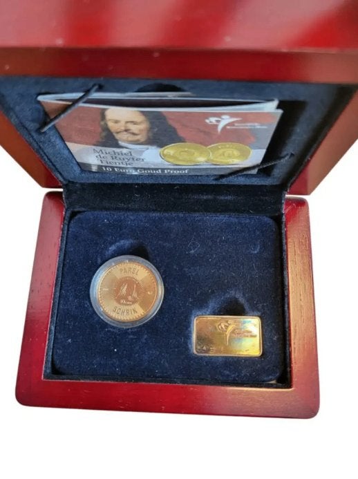 Nederland 10 euro goud proof 2007 Michiel de Ruyter in caset, Ophalen of Verzenden, Goud