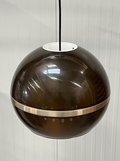 Dijkstra Globe hanglamp vintage jaren 70 lamp space age, Huis en Inrichting, Lampen | Hanglampen, Gebruikt, Vintage, Ophalen of Verzenden