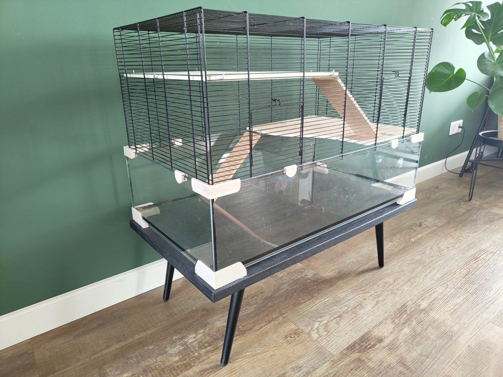Hamsterkooi 78 x 45 met accessoires en optioneel tafeltje, Dieren en Toebehoren, Knaagdieren en Konijnen | Hokken en Kooien, Kooi