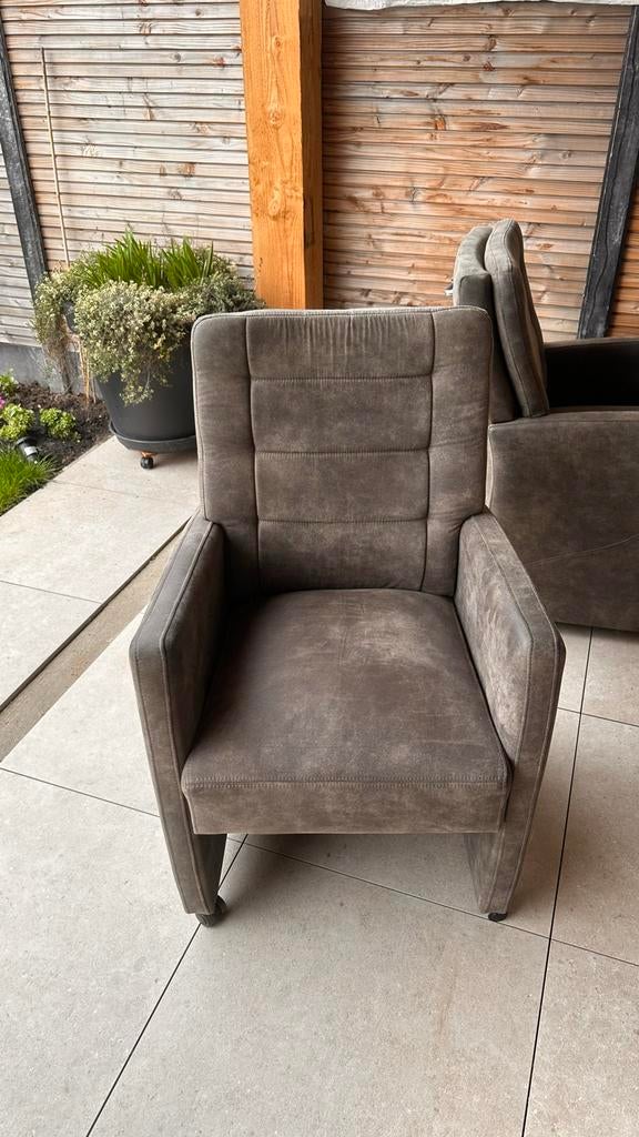 Set van 4 stoelen met wieltjes, Ophalen, Gebruikt, Vier, Stof