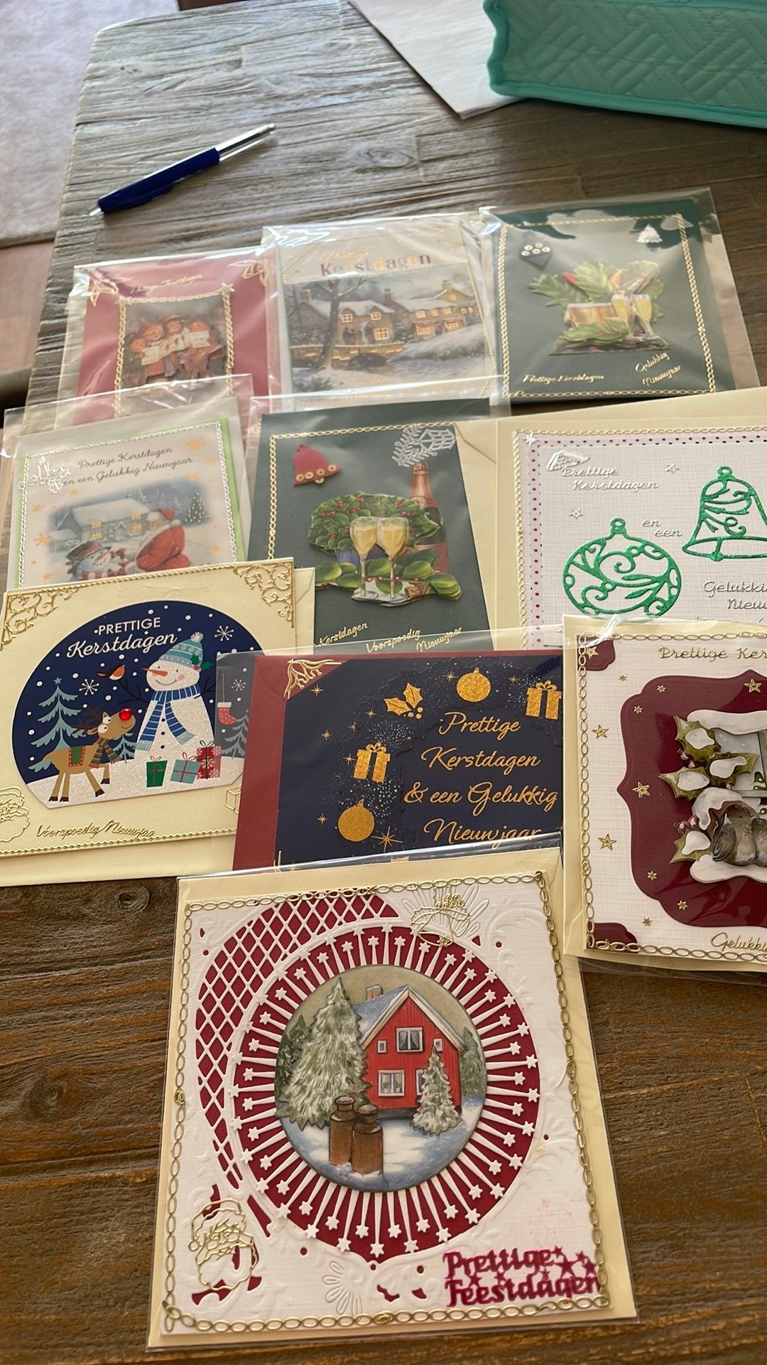 Set nr 1 Kerstkaarten per stuk, Ophalen, Zo goed als nieuw, Overige thema's