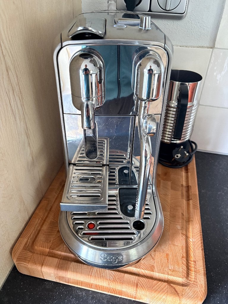 Nespresso Sage Creatista Plus Stainless Steel, Gebruikt, 10 kopjes of meer, Koffiemachine, Ophalen of Verzenden