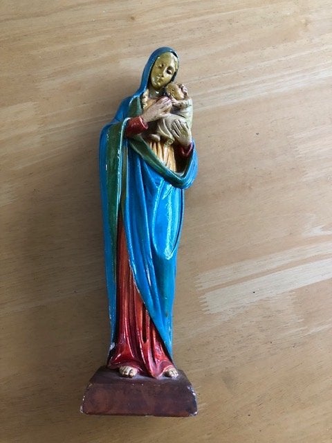 Te koop antiek Maria beeld, Antiek en Kunst, Antiek | Religie, Ophalen