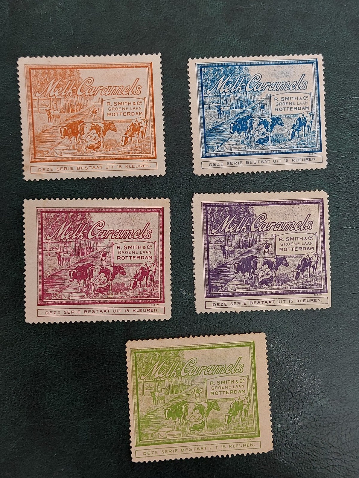 Sluitzegels Melk Caramels R. Smith R'dam - koeien, Verzenden, Overige typen