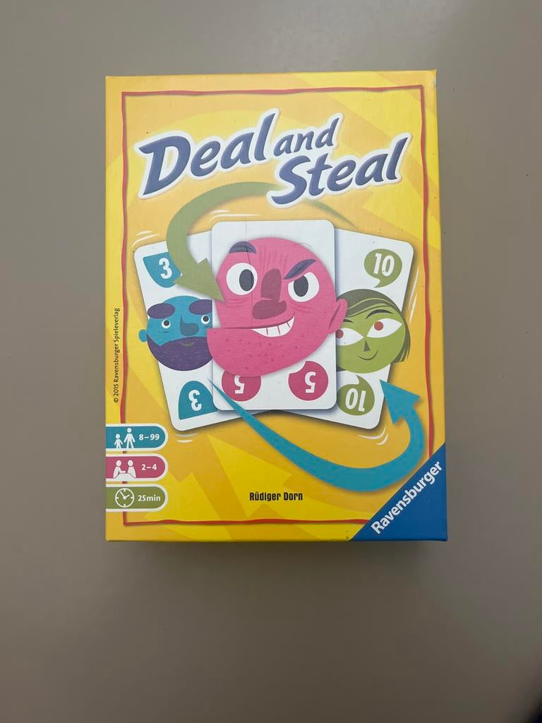 Deal and Steal kaartspel, Drie of vier spelers, Ophalen of Verzenden, Gebruikt