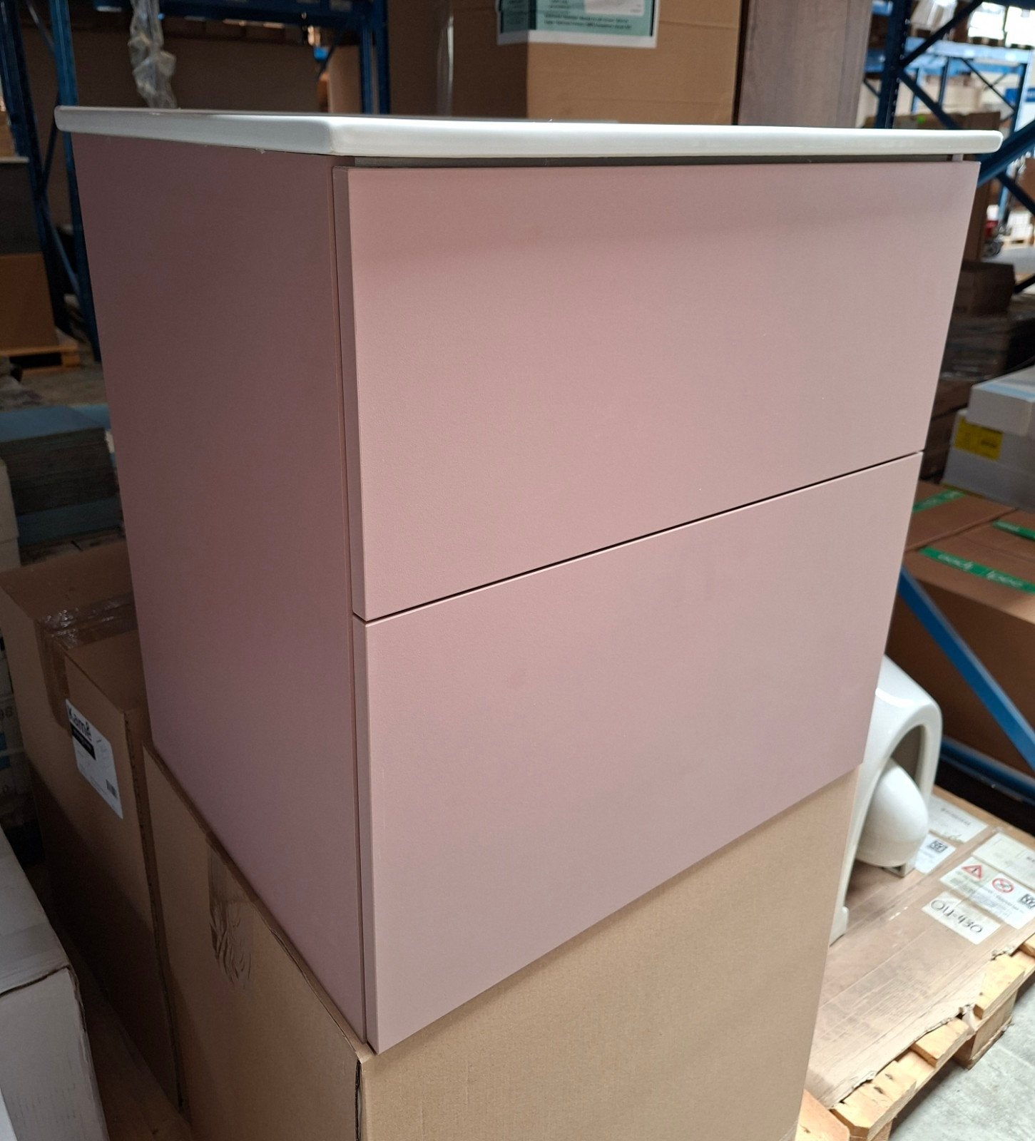 Badkamermeubel 60x46 cm licht roze, Nieuw, Minder dan 100 cm, Wastafelkast, 25 tot 50 cm