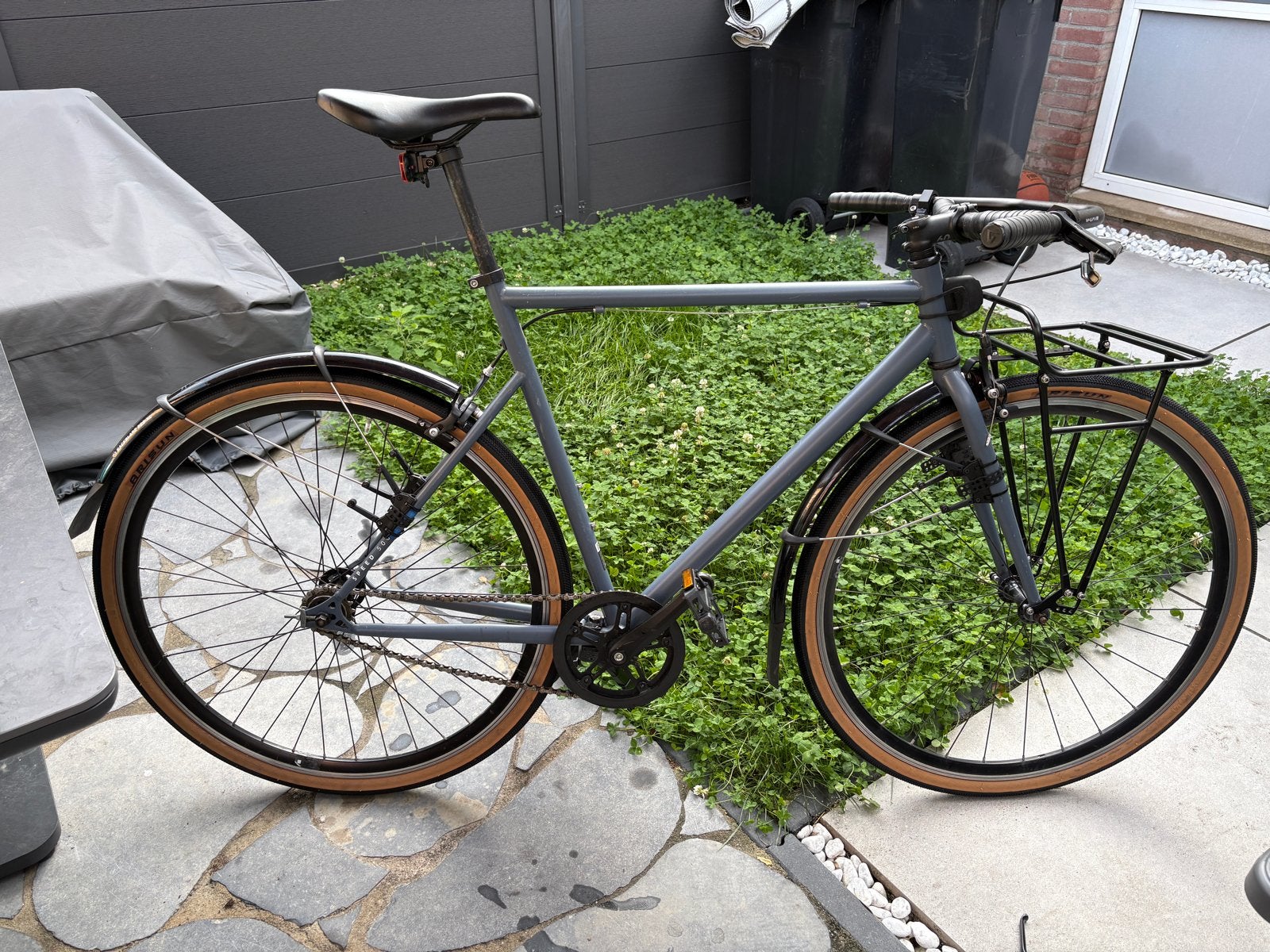 Elops stadsfiets Speed 500 – herenfiets maat L, Gebruikt, Velgrem, 53 tot 57 cm, Ophalen