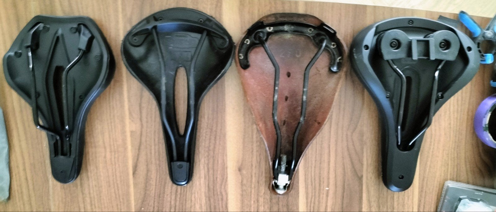 Diverse fietszadels: Brooks, Terry en meer, Gebruikt, Leer, Ophalen of Verzenden, Brooks, Terry