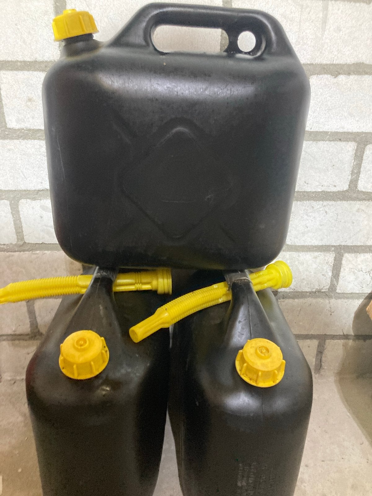 3x Jerrycan / Brandstofkan met schenktuit, Ophalen of Verzenden