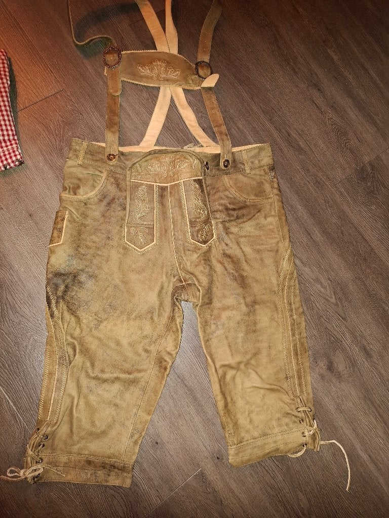 Leren lederhose met blouse!! XL, Maat 56/58 (XL), Ophalen of Verzenden, Kleding, Livergy