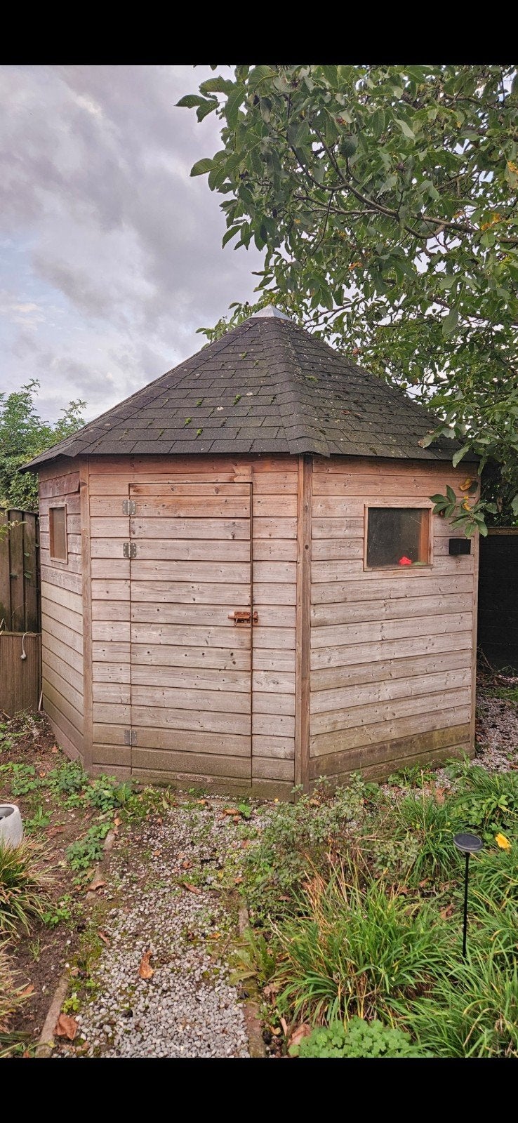 Ruime houten berging, Ophalen, Gebruikt, Hout, Overige typen