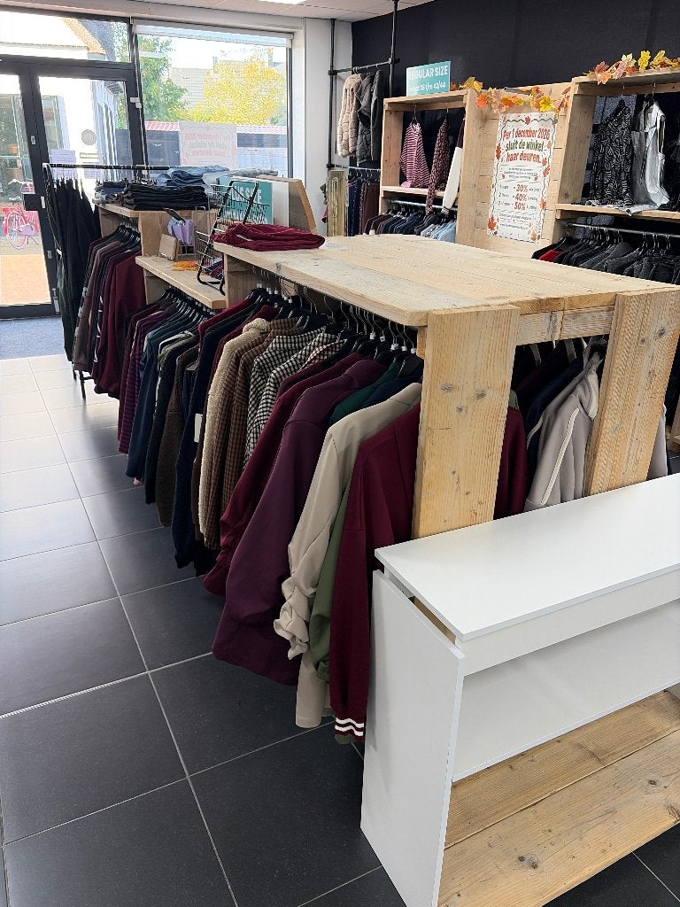 Kledingrek/meubel steigerhout, Ophalen, 200 cm of meer, Met plank(en), 50 tot 100 cm