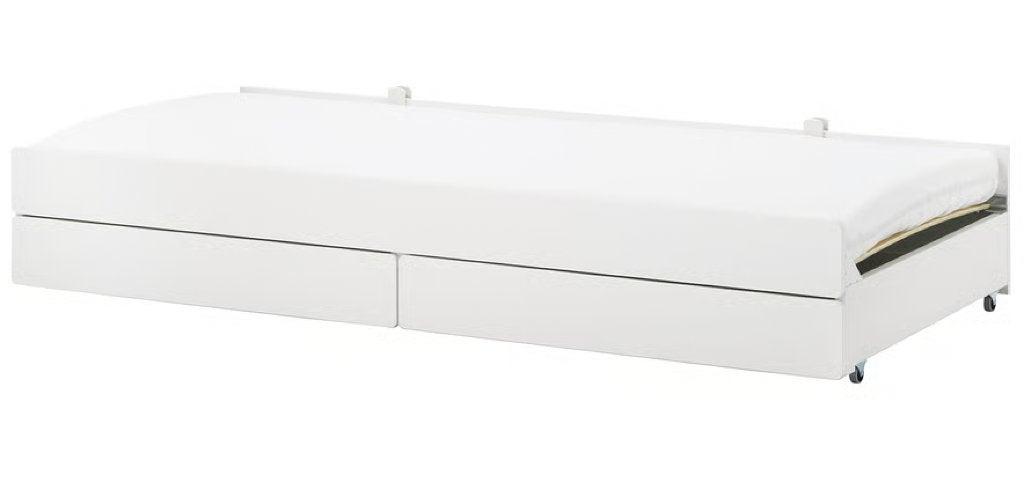 Onderschuifbed Ikea Släkt, Huis en Inrichting, Ophalen, 90 cm, Eenpersoons, Wit