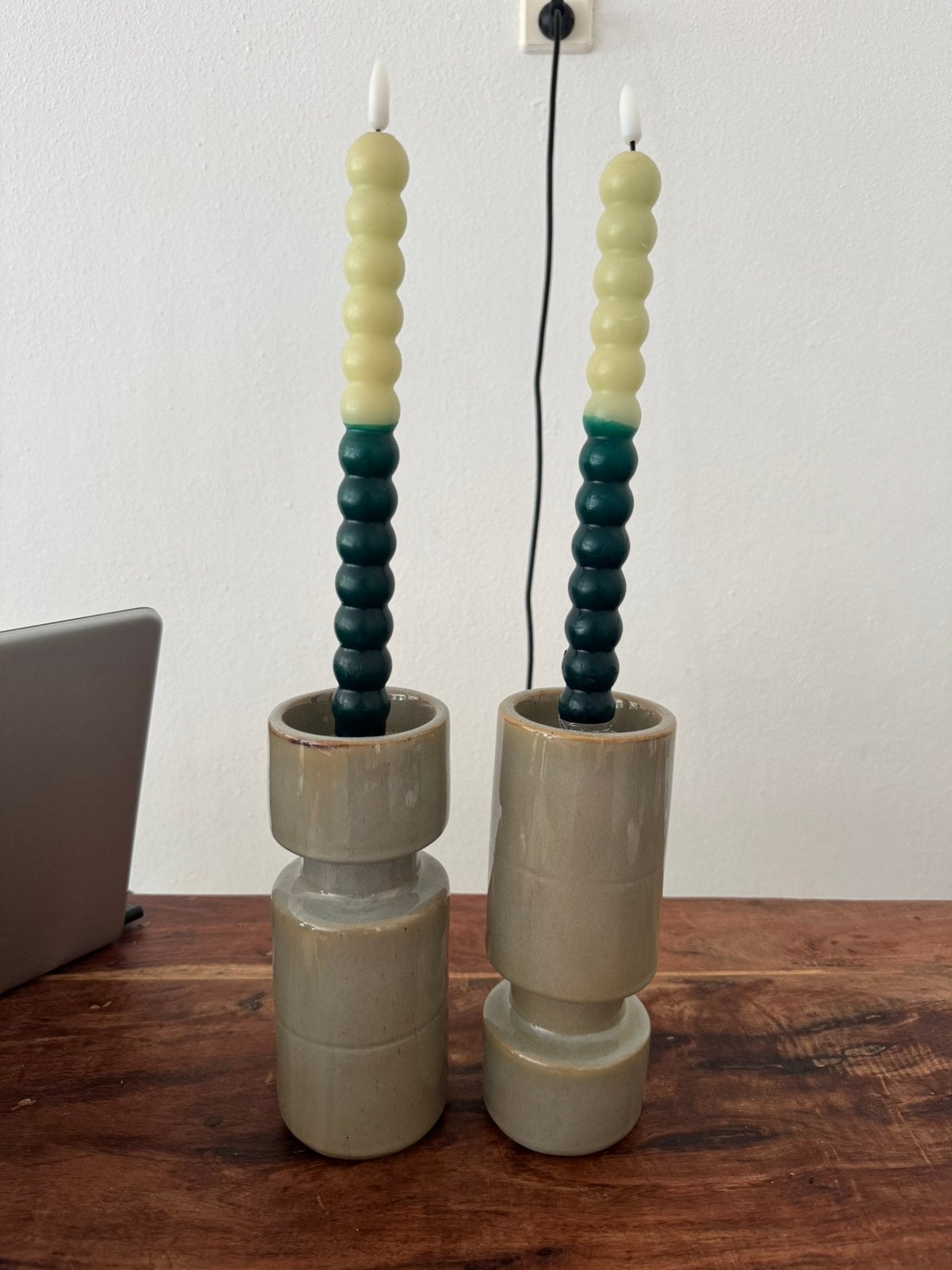 2 keramieken kandelaars, Ophalen of Verzenden, Zo goed als nieuw, HEMA