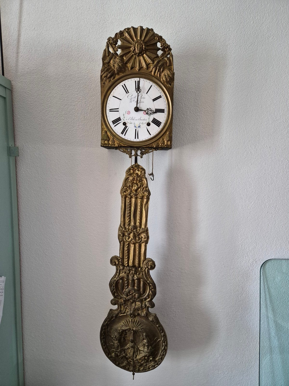 Comtoise wandklok., Antiek en Kunst, Ophalen of Verzenden