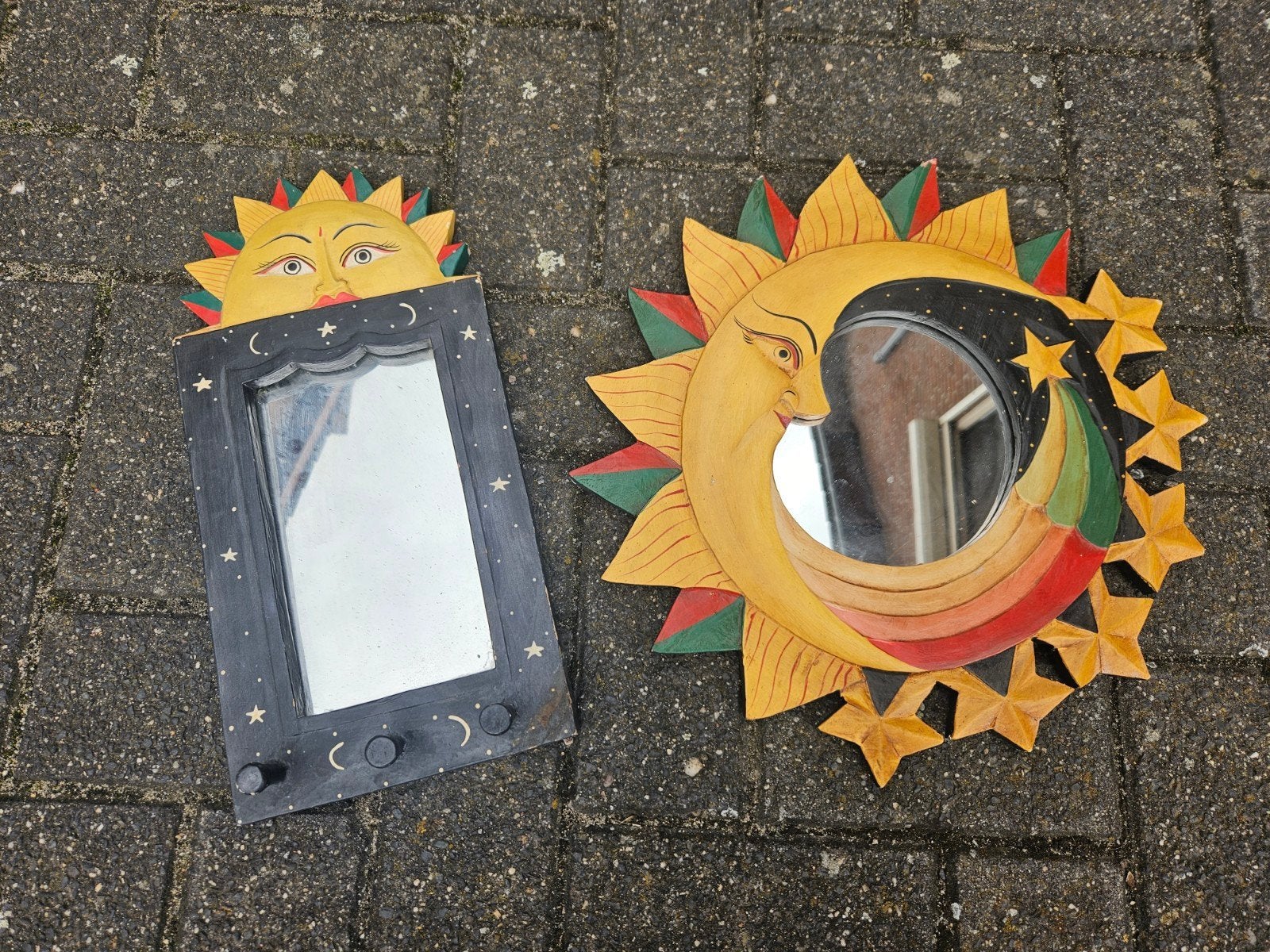 Zonnespiegel en maanspiegel, Antiek en Kunst, Ophalen