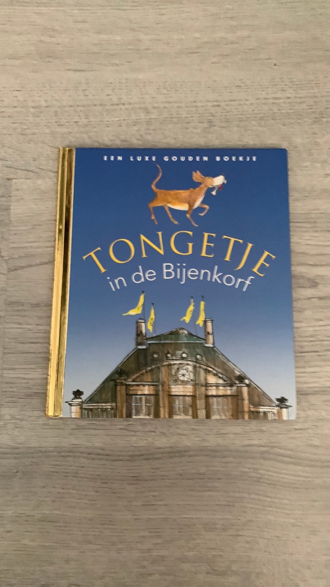 Luxe gouden boekje - Tongetje in de Bijenkorf, Ophalen of Verzenden, Zo goed als nieuw