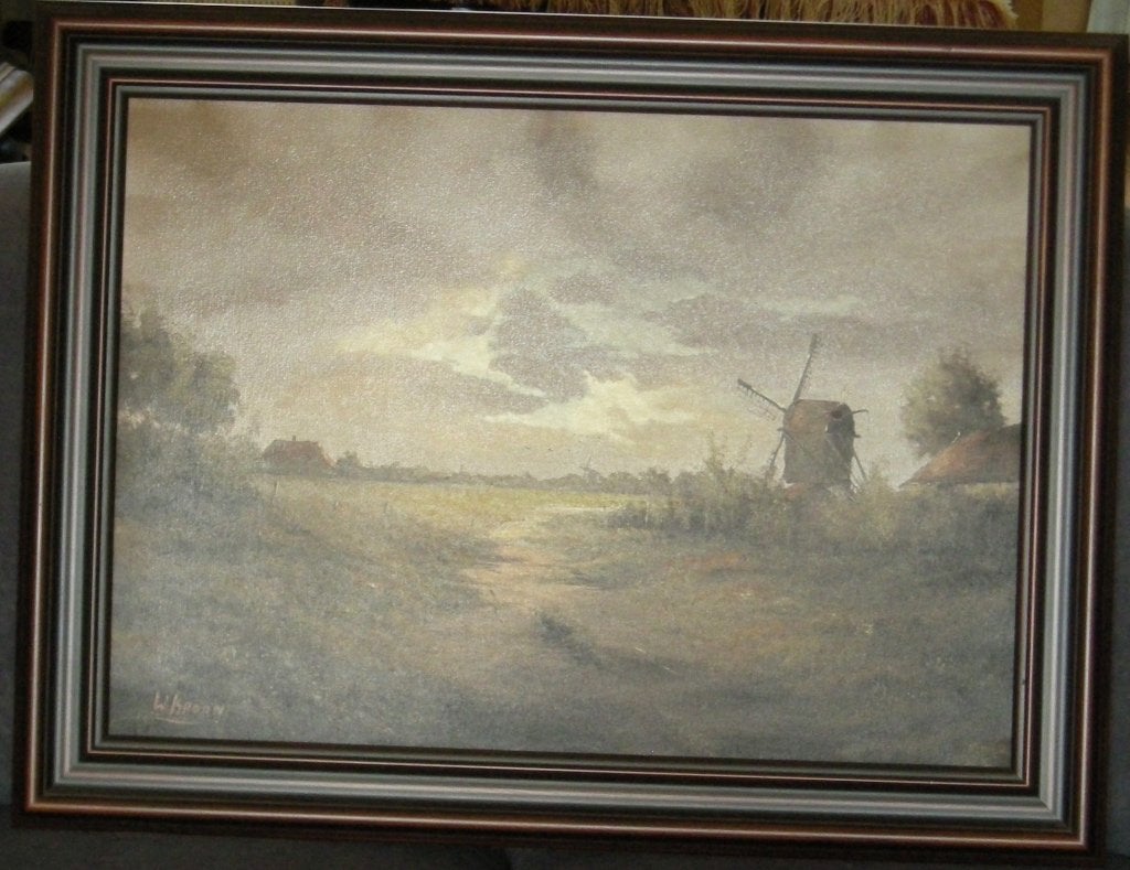 SCHILDERIJ WILLEM KROON, Antiek en Kunst, Ophalen, Doek, Landschap, Klassiek