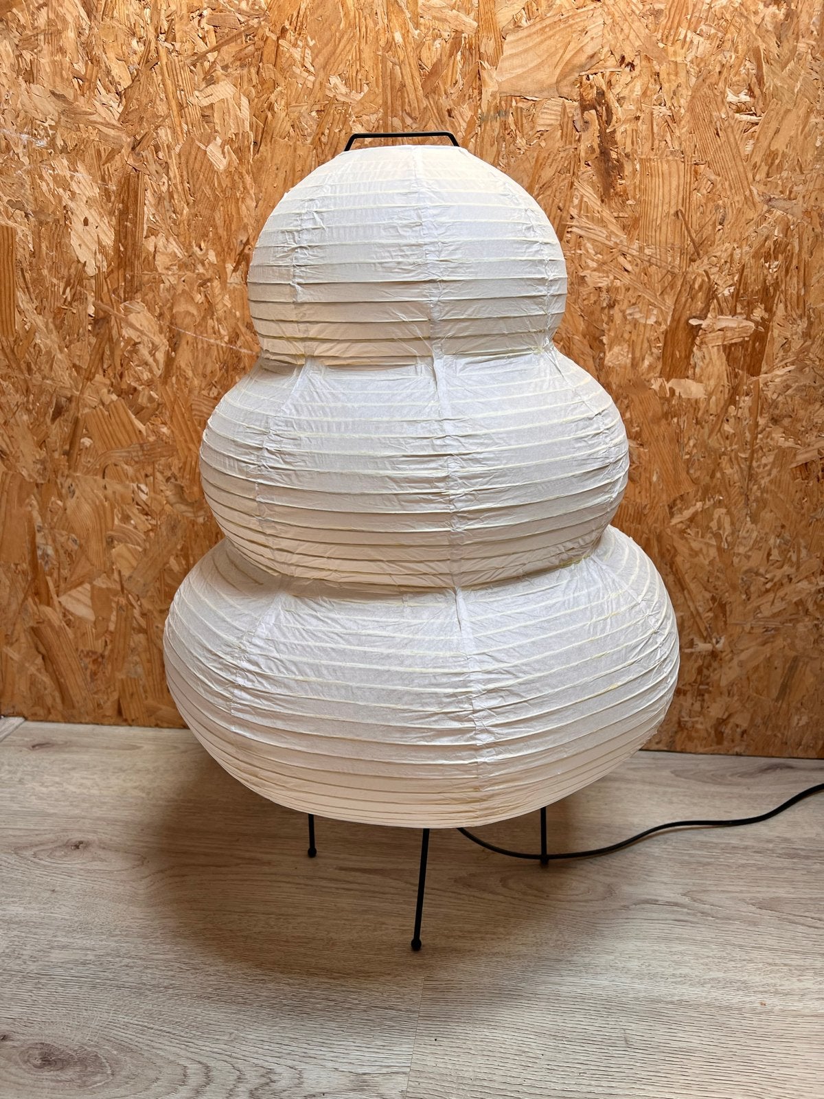 Japanse papieren lamp, rijstpapieren lamp, Ophalen, Natuurlijk materiaal, E27 (groot), Zo goed als nieuw