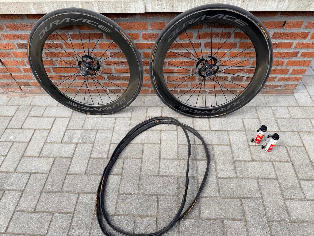 SHIMANO DURA-ACE R9170 C60 TU CARBON DISC Wielset, 28 inch, Zo goed als nieuw, Meer dan 20 versnellingen, Schijfrem