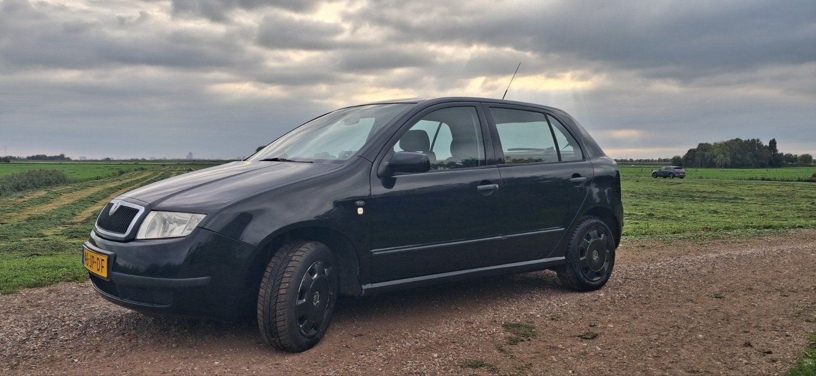 Skoda Fabia 1.4 50KW 2002 Zwart, Auto's, Voorwielaandrijving, 450 kg, 4 cilinders, Handgeschakeld