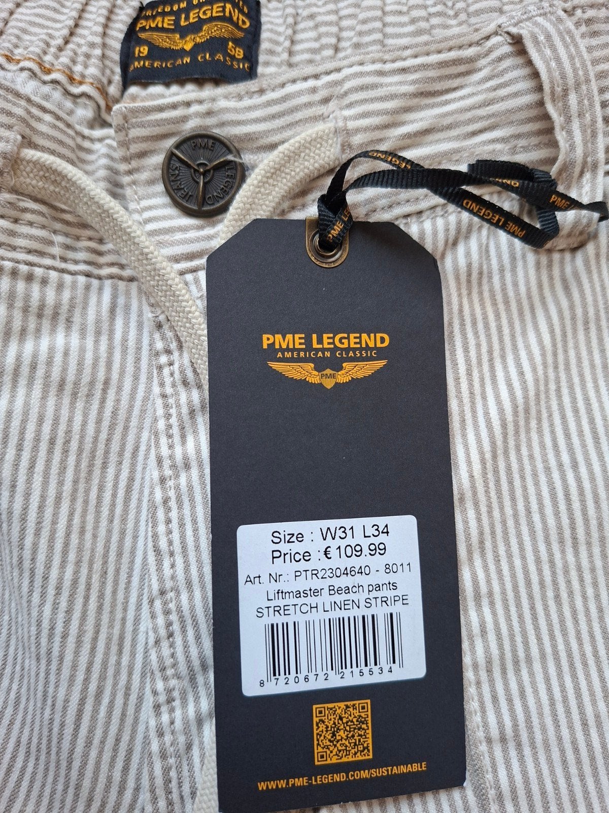 PME LEGEND Liftmaster linnen broek W31 L34, Overige kleuren, Nieuw, W32 (confectie 46) of kleiner, Ophalen of Verzenden