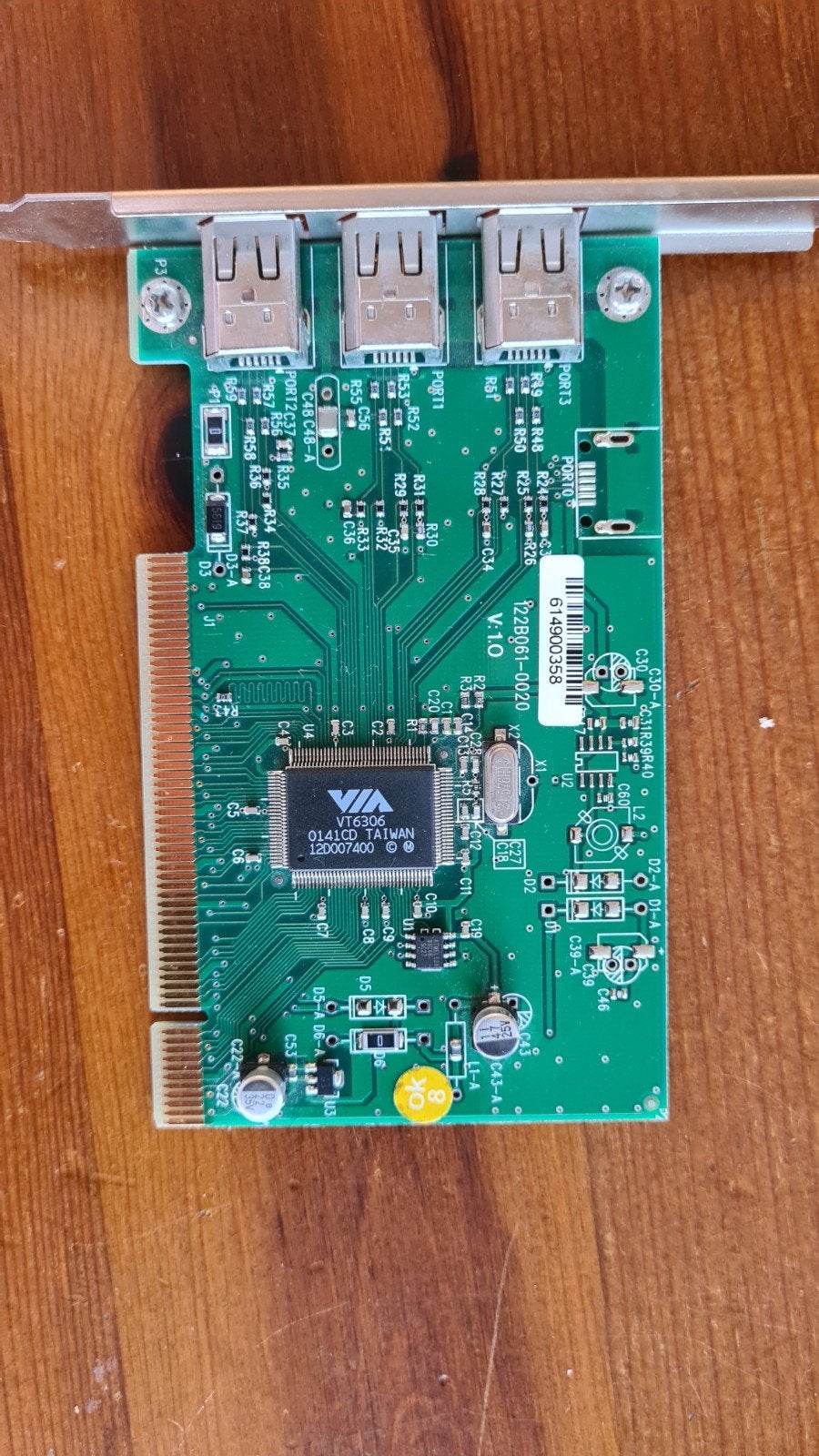 VIA VT6306 FireWire PCI Uitbreidingskaart – 3 Poorten (IEEE, Ophalen