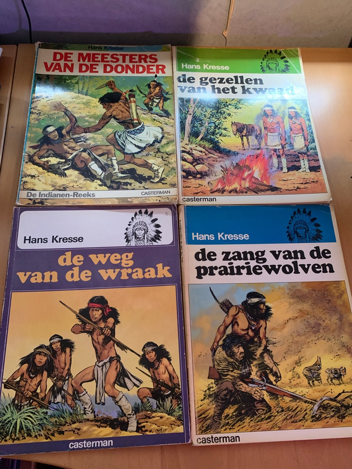 Hans Kresse De Indianen-Reeks - 6 stripboeken, Boeken, Complete serie of reeks, Ophalen of Verzenden, Gelezen