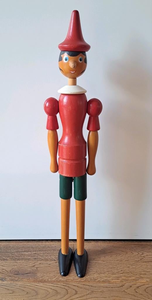 Vintage houten pinokkio pop 50cm, Ophalen of Verzenden