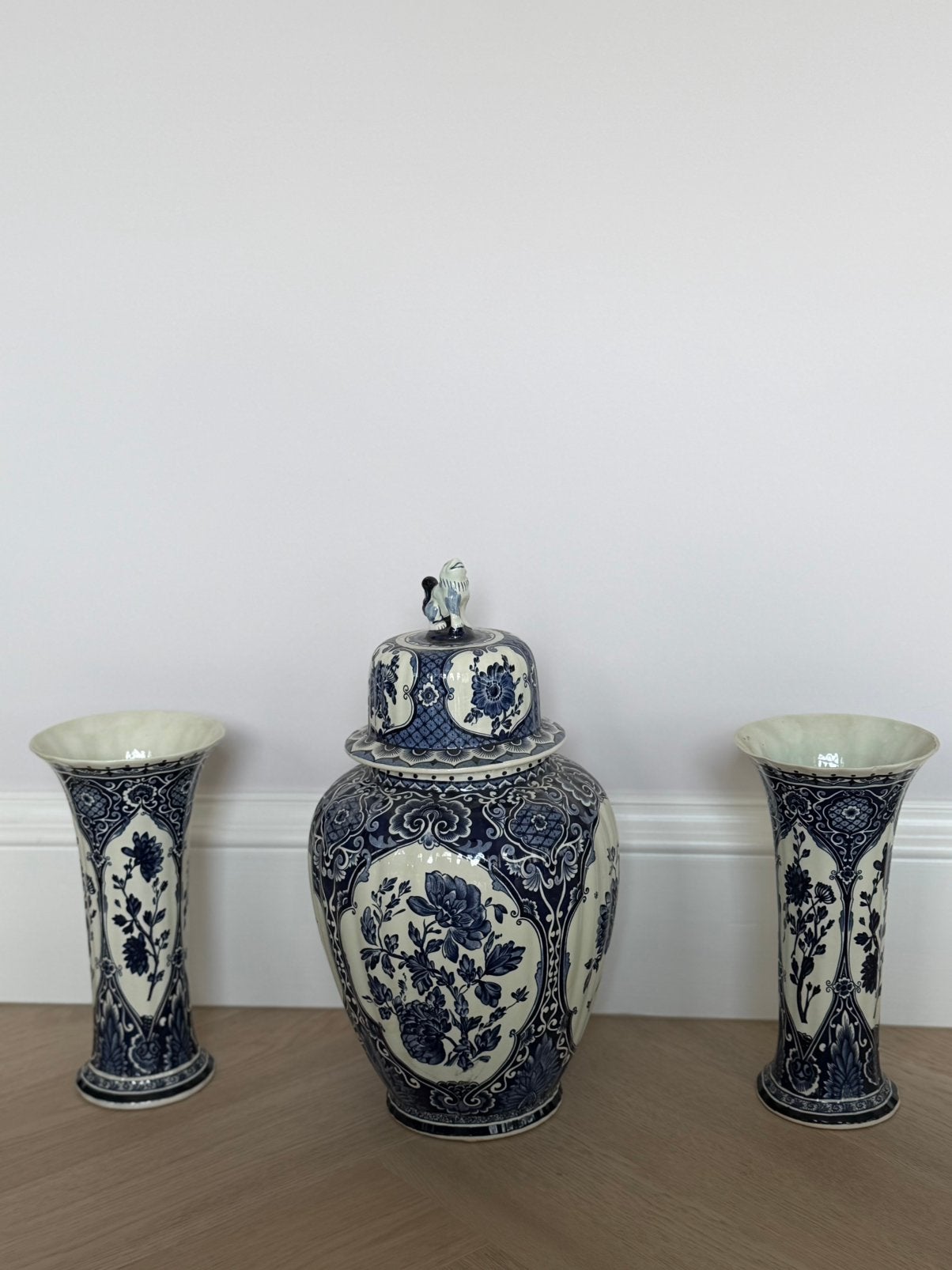 Delfts Blauw Kaststel 3- delige set–Royal Sphinx by Boch, Ophalen