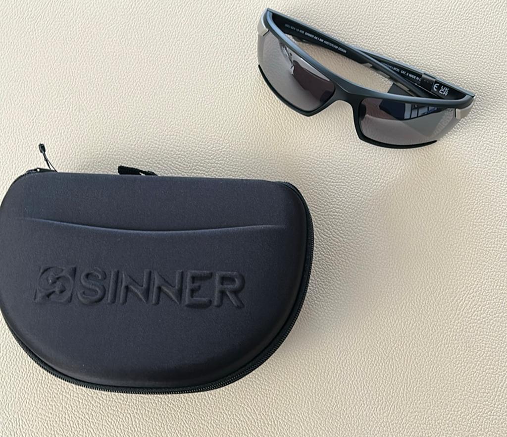 Sinner 3in1 heren zonnebril, Overige merken, Zonnebril, Zwart, Nieuw