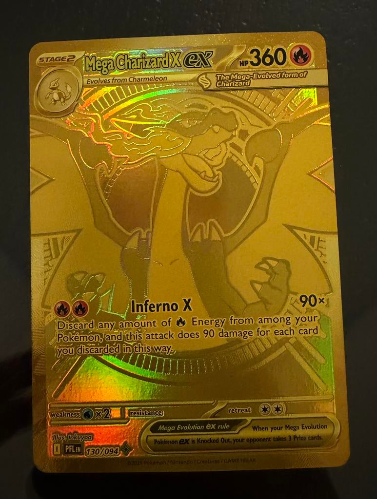Mega Charizard EX, Ophalen of Verzenden, Zo goed als nieuw