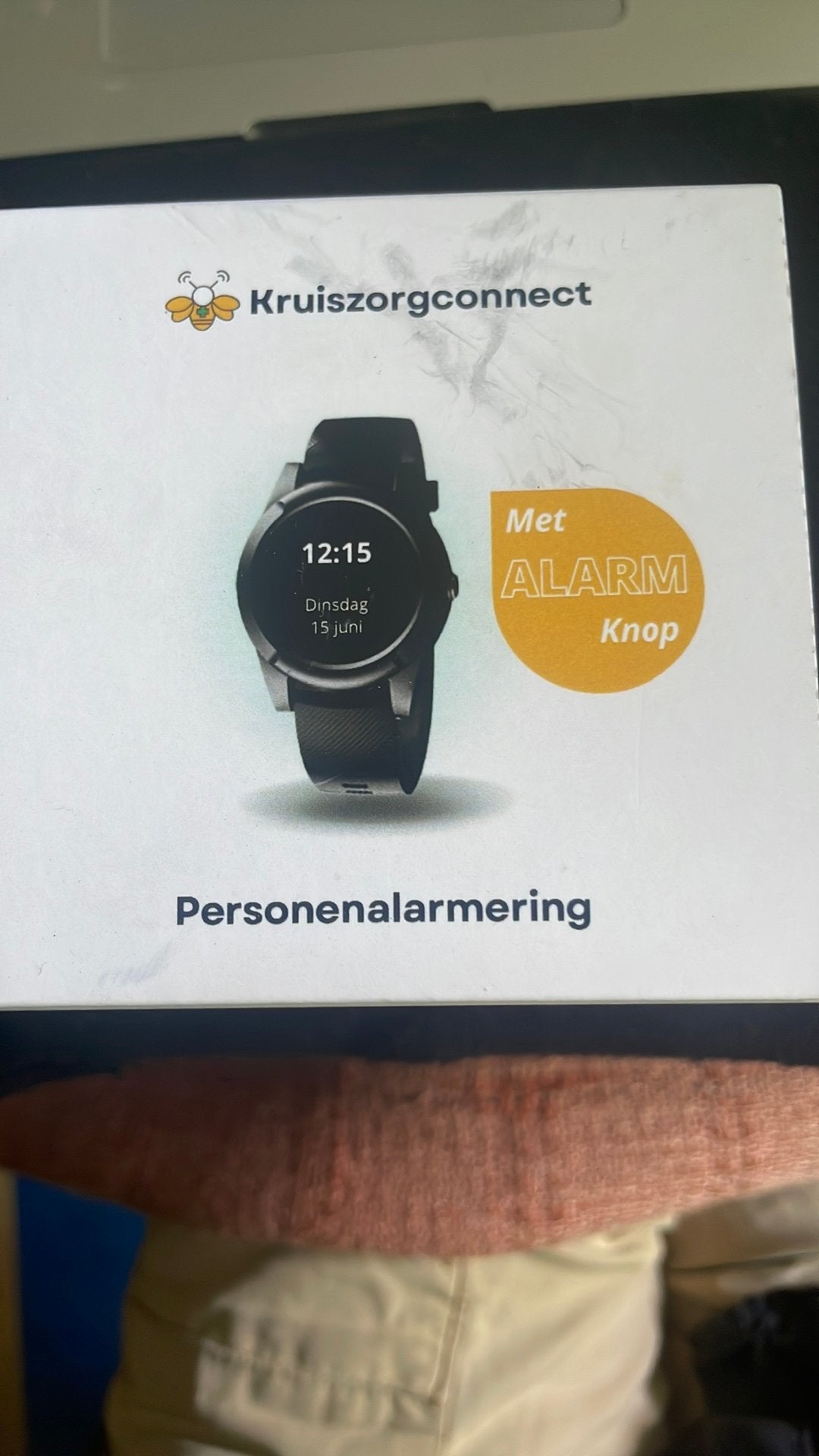 Personenalarmering alarm horloge, Ophalen, Zo goed als nieuw, Zwart, Android