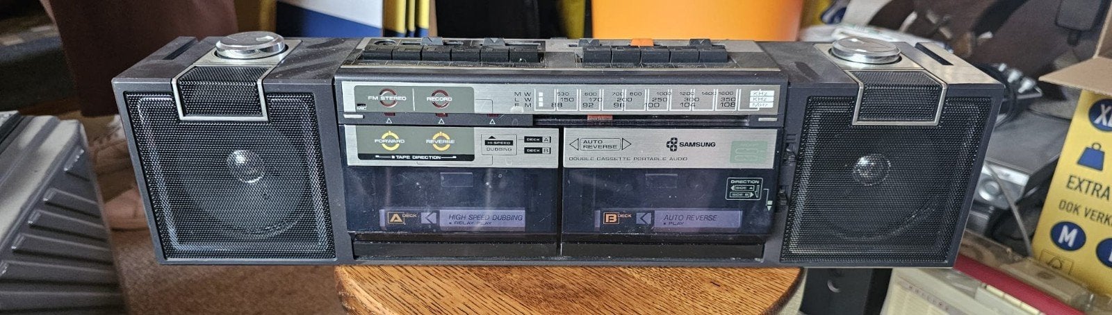 Samsung Boombox met dubbel cassettedeck, Ophalen of Verzenden