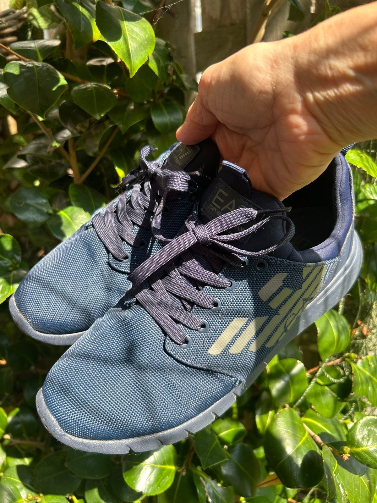 EA7 Emporio Armani Sneakers – Ultieme Sportieve Luxe, Blauw, Ophalen of Verzenden, Sneakers of Gympen, Zo goed als nieuw