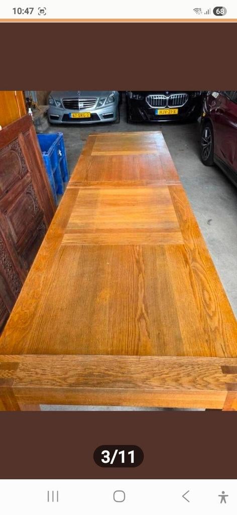 Eiken tafel 350 cm lang, Antiek en Kunst, Ophalen