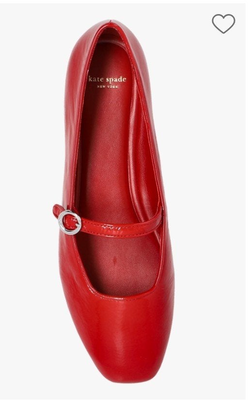 Kate Spade 'Halo' leren ballerina's (size 37).New on box, Ophalen of Verzenden, Nieuw, Rood, Ballerina's