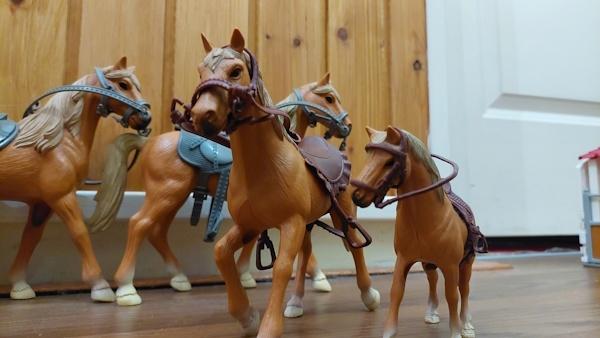 4 paarden van Toi-Toys Horses Pro, Ophalen, Zo goed als nieuw, Jongen of Meisje