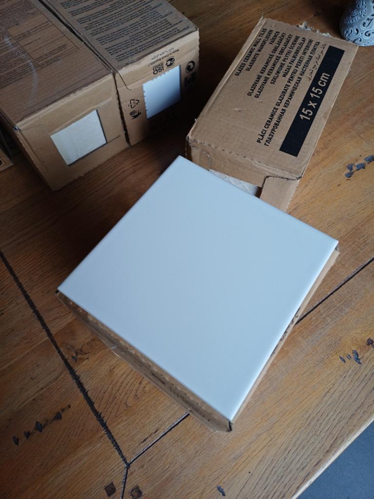 4,5 m2 Witte keramische wandtegels 15x15 cm - Mat, Nieuw, Minder dan 20 cm, Minder dan 5 m², Wandtegels