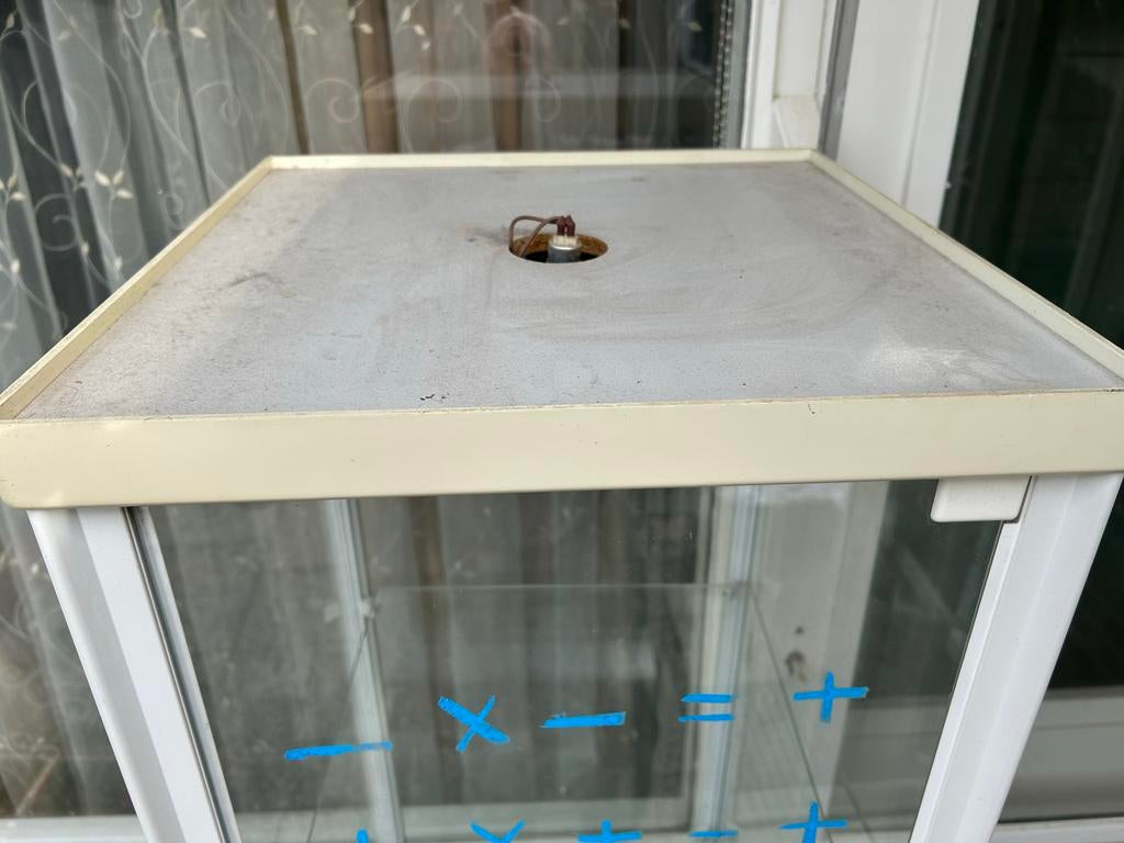 Glazen Vitrinekast met Slot - Ideaal voor Collecties, Ophalen, Minder dan 50 cm, Gebruikt, Glas